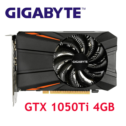 GIGABYTE GTX 1050Ti 4GB carte vidéo GPU 128Bit pour cartes graphiques nVIDIA Geforce GTX 1050 Ti Hdmi VGA cartes vidéo carte GDDR5 utilisé ► Photo 1/6