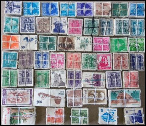 Timbres-poste indiens différents, 50 pièces/paquet, timbres-poste marqués utilisés pour la collecte ► Photo 1/1