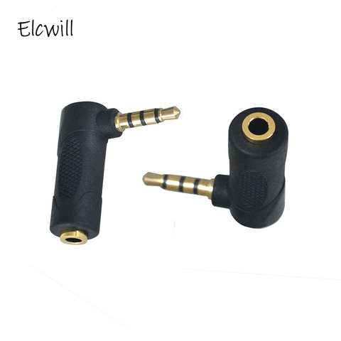 3.5mm Audio adaptateur stéréo 90 degrés 3 pôles Angle droit femelle à mâle 4 pôles prise L forme AUX casque prise convertisseur ► Photo 1/6