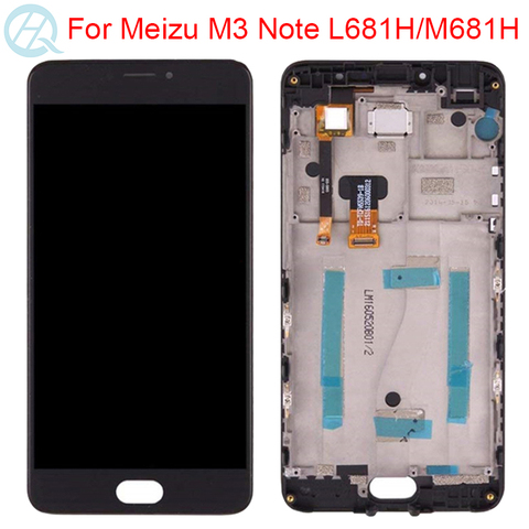 Original M681H LCD pour Meizu M3 Note M681H L681H affichage avec cadre écran tactile assemblage 5.5 