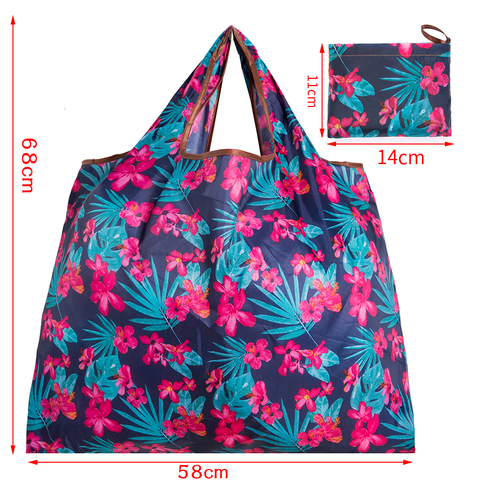 Grand sac à main en Polyester 210t, étanche, pliable, à bandoulière, sac de rangement, réutilisable, sac de voyage pour le shopping et la plage, nouveau style ► Photo 1/6