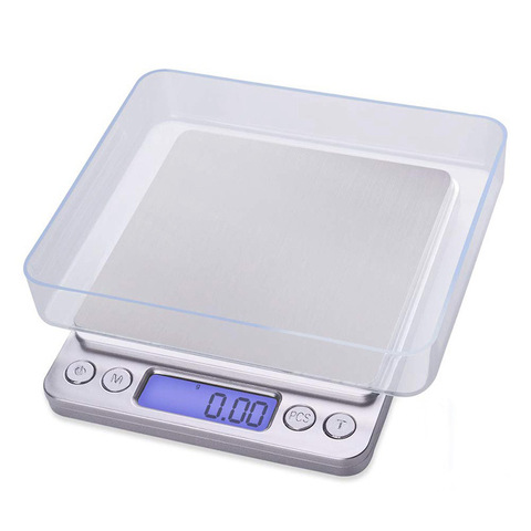 500g x 0.01g Portable Mini balance alimentaire électronique poche Case postale cuisine bijoux poids balance numérique avec 2 plateau ► Photo 1/6