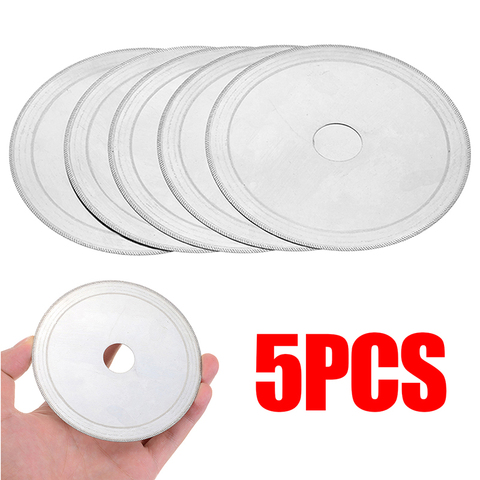 5 pièces 4.5 ''/110mm mince diamant lapidaire lame de scie disque de coupe forte lame professionnelle pour bois pierre cristal verre coupe ► Photo 1/6