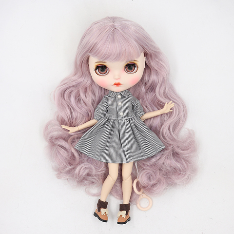 DBS – poupée icy Blyth, vêtements à corps articulé, robe à carreaux avec bouton, cadeau pour fille, 1/6 ► Photo 1/4