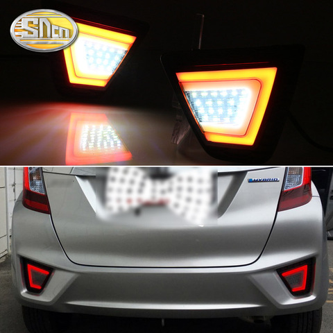 Feu antibrouillard arrière multifonction pour Honda Jazz Fit 2014 2015 2016 2017 LED, feu de stop, clignotant et de recul ► Photo 1/6