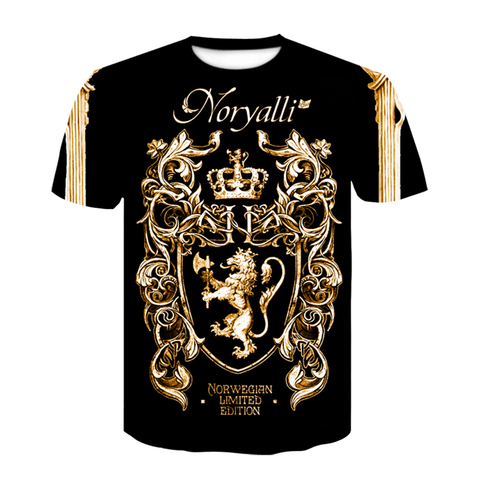 T-shirt de marque Baroque imprimé avec nouveauté en 3D, nouveauté à manches courtes, luxe, style d'été 2022, vêtements royaux pour hommes, hip hop, hauts & t-shirts ► Photo 1/6