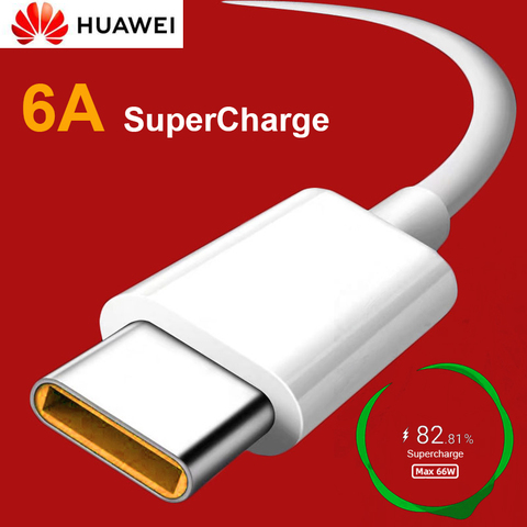 Câble de chargeur d'origine Huawei Mate 40 Pro 6A câble de suralimentation 66W Type C USB pour Mate 20 30 Pro P30 P40 Pro Honor 30 30S ► Photo 1/6