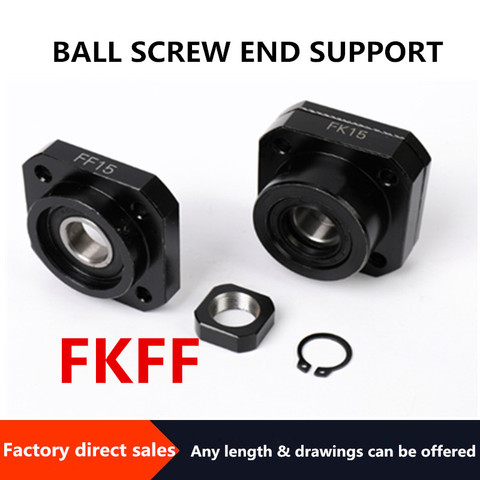 FK10FF10 support de vis, support fixe, roulement linéaire FKFF10/FK10/ff10 pour boule/SFU1605 ► Photo 1/4