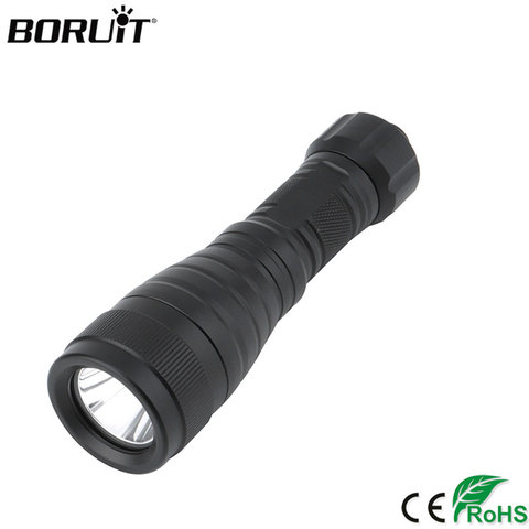 BORUiT – lampe de poche XM-L2 à LED pour plongée sous-marine, étanche IP68, à 150M, puissante torche 18650, sous-marine ► Photo 1/6