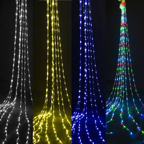 3x 3m/3x2m Led eau cascade rideau lumières guirlande fée chaîne lumières décorations de noël pour la maison en plein air nouvel an décor ► Photo 1/6