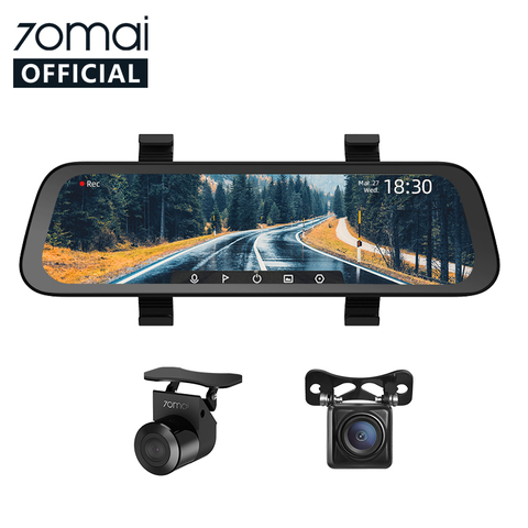 2022 nouveau 9.35 pouces plein écran 70mai rétroviseur Dash Cam large 1080P Auto Cam 130FOV 70mai miroir voiture enregistreur flux médias voiture DVR ► Photo 1/6