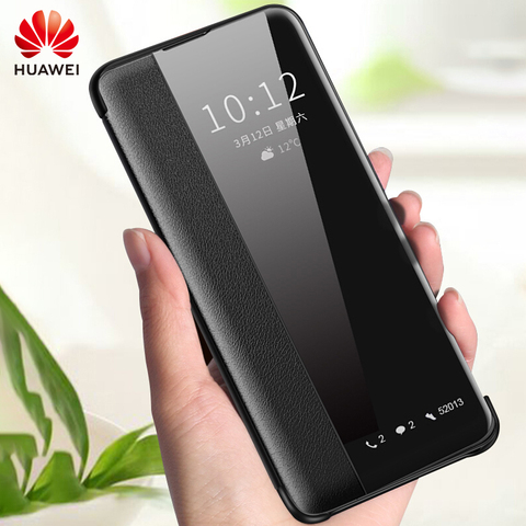 Huawei – coque de téléphone portable P30 Pro, en silicone, étui intelligent à rabat en cuir, résistant aux chocs, luxueux, 360 ► Photo 1/6