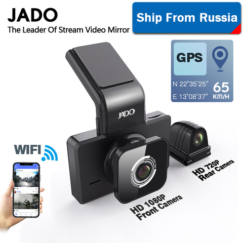 JADO D330 voiture DVR caméra WIFI vitesse N GPS coordonnées 1080P HD Vision nocturne tableau de bord caméra 24H moniteur de stationnement ► Photo 1/6