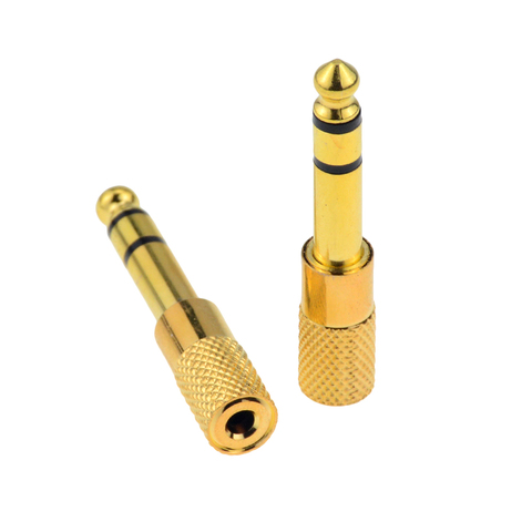 Adaptateur Audio Jack 6.35mm à 3.5mm, 1 pièce, connecteur de prise stéréo 6.5 6.35mm mâle à 3.5mm femelle pour haut-parleur câble Aux Jack 3.5 ► Photo 1/6