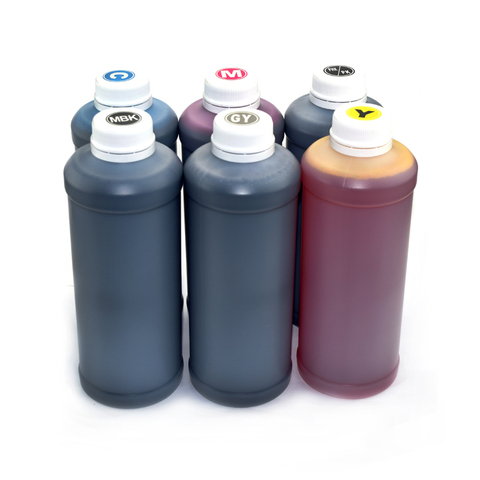 Encre pigmentée et colorante à base d'eau pour imprimante HP, pour HP72, pour modèles Designjet T610, T620, T770, T790, T1100, T1120, T1200, T1300, T2300, 1 litre ► Photo 1/6