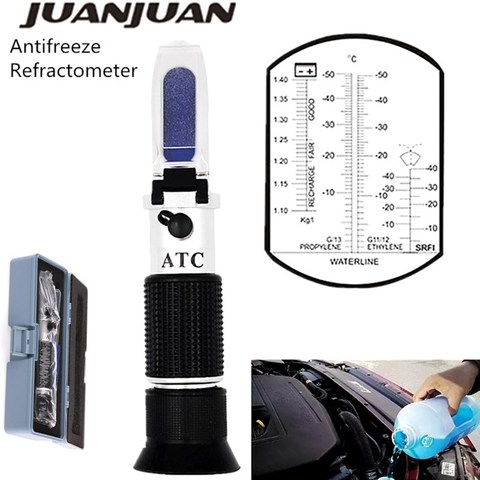 Réfractomètre liquide liquide de liquide de refroidissement d'antigel de gravité d'acide de batterie de l'éthylène Glycol -50C-0C avec la boîte au détail 40% ► Photo 1/6