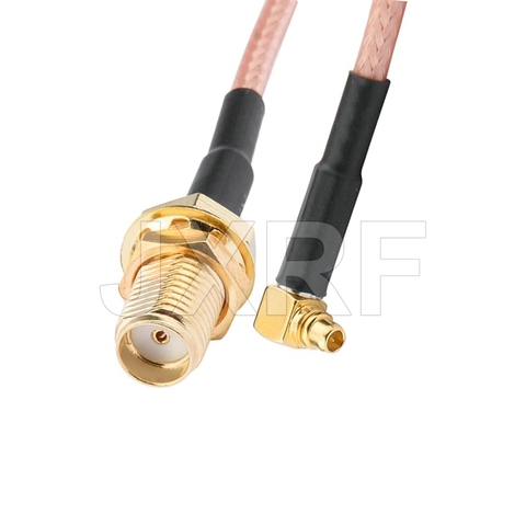 Ventes d'usine RF câble Coaxial SMA à MMCX connecteur SMA femelle à MMCX mâle à angle droit RG316 câble queue de cochon 15cm livraison gratuite ► Photo 1/3