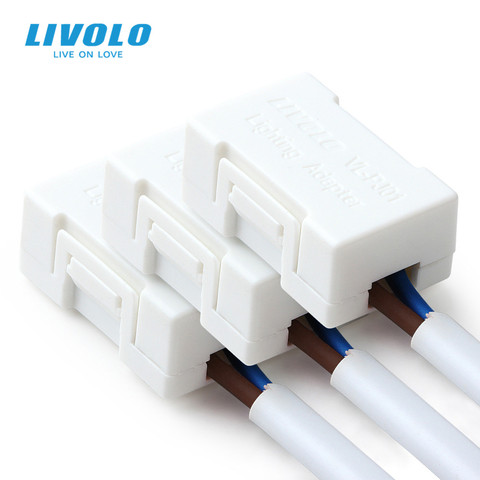 Livolo-adaptateur d'éclairage LED de faible intensité (sauf lampe de intensité réglable), le sauveur de la plupart des lampes en plastique blanc, 3 pièces/lot ► Photo 1/6