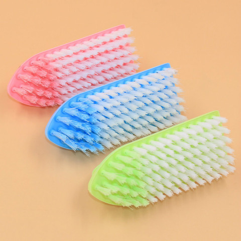 Brosse de nettoyage en plastique portable, 1 pièce, couleur bonbon, lavage du linge, brosse de frottement pour tapis domestique, couette, vêtements de salle de bain 5Z ► Photo 1/6