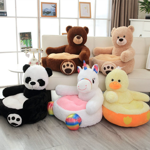 Dessin animé belle ours en peluche Panda licorne canard enfants canapé chaise jouets en peluche siège bébé nid lit de couchage adulte oreiller en peluche coussin ► Photo 1/6