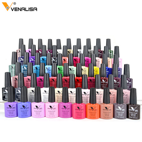 Venalisa 7.5ml tremper hors gel vernis à ongles canni approvisionnement en gros uv gel laque led couleur art des ongles paillettes vernis lampe ► Photo 1/6