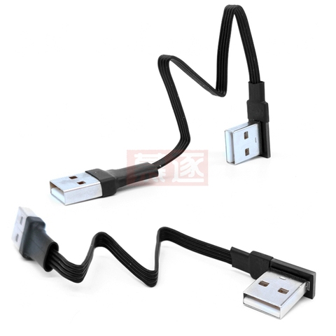 Câble adaptateur d'extension USB 2.0 A Super plat, mâle à mâle et femelle, coudé à 90 °, mâle à femelle, droit/gauche/bas/haut ► Photo 1/6