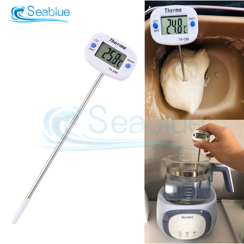 Thermomètre numérique rotatif pour cuisson des aliments, en acier inoxydable, pour BBQ, chocolat, four, eau et lait, TA288 ► Photo 1/1