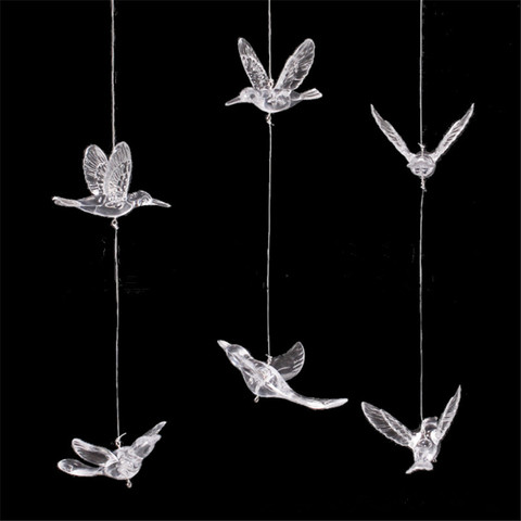 Acrylique Transparent oiseau décoration de mariage plafond pendentif acrylique oiseaux ornements fête décoration bricolage faveurs de mariage cadeau-S ► Photo 1/6