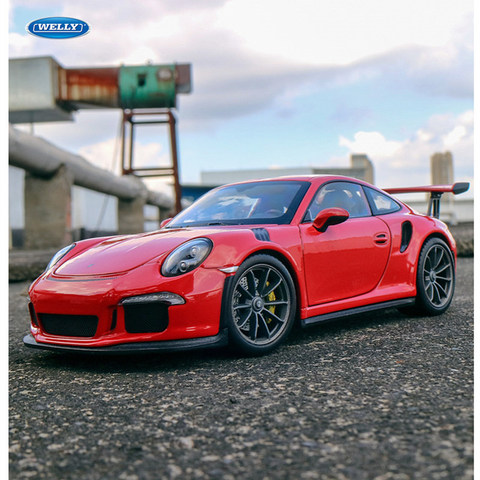 Welly-modèle de voiture en alliage rouge Porsche 911 GT3 RS, 1:24 ► Photo 1/5