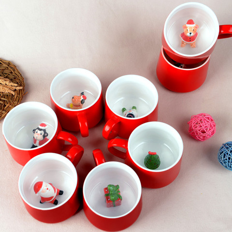 Tasse de noël créative en céramique pour enfants, tasse à café, au thé, au lait, 400ml ► Photo 1/4