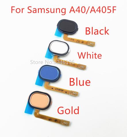 Capteur d'empreintes digitales, câble flexible pour Samsung Galaxy A40 A405F, bouton de Menu, touche de retour à la maison, pièce de réparation tactile, 1 pièce ► Photo 1/1