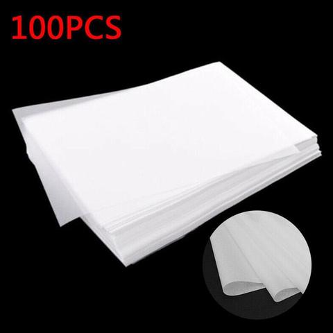 Papier de traçage translucide pour motifs, calligraphie, artisanat, écriture, copie, feuille de dessin, fournitures scolaires et de bureau, 100 pièces ► Photo 1/6