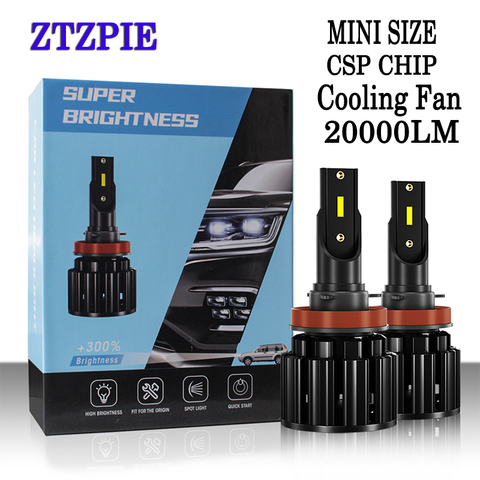 ZTZPIE – phare de voiture Led Super lumineux, ampoule à puce CSP, 110W 20000LM 6500k 9005/HB3 9006/HB4 H3 H1 H8 H7 H4/HB2/H11 H9 9003 ► Photo 1/6