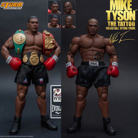 Jouets tempête à 3 têtes Face, boxe Champion Mike Tyson Final rond, Mike Tyson, figurine d'action, jouet à collectionner ► Photo 1/6