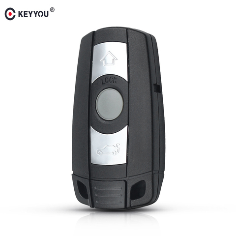KEYYOU – coque de clé télécommande à 3 boutons, pour BMW série 1 3 5 6 E90 E91 E92 E60 E70 E71 E72 E82 E87 E88 E89 ► Photo 1/6