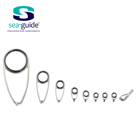 SeaGuide – anneau LS en acier inoxydable 8.6g 9g, ensemble de 9 pièces, Guide de filature, composant de construction, réparation de canne à pêche, accessoire de bricolage ► Photo 1/6