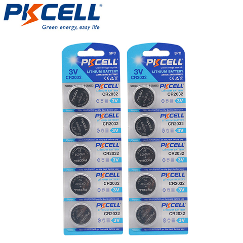 10 pièces CR2032 3V batterie Lithium bouton batterie BR2032 DL2032 ECR2032 pile bouton pour voiture clé à distance montre 2 Pack ► Photo 1/6