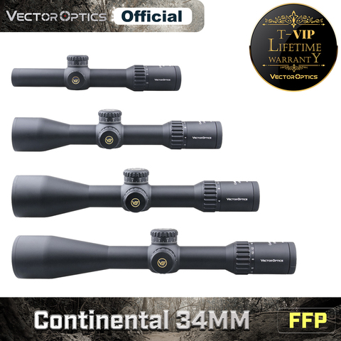 Vecteur optique Continental 34mm FFP 1-6x28 3-18x50 4-24x56 5-30x56 chasse lunette de visée tactique fusil portée zéro arrêt ligne supérieure ► Photo 1/6