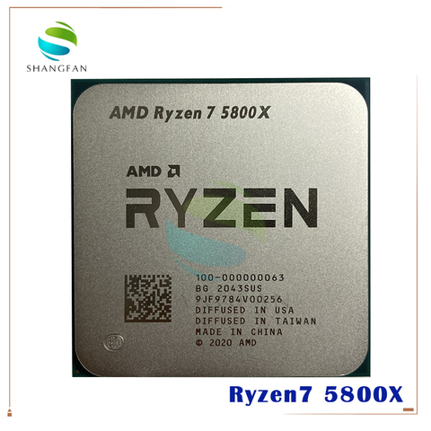 AMD Ryzen 7 5800X R7 5800X 3.8 GHz Huit Cœurs seize Fils 105W PROCESSEUR D'UNITÉ CENTRALE L3 = 32M 100-000000063 prise AM4 PAS de ventilateur ► Photo 1/1
