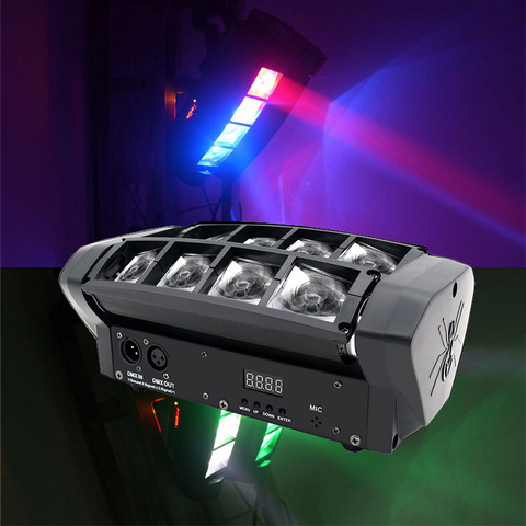 MINI lumière d'araignée de LED de 8x10W RGBW DMX 7/15CH DJ éclairage d'étape ► Photo 1/6