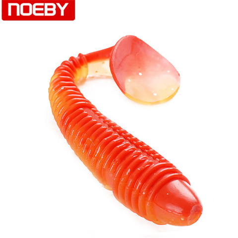 NOEBY – lot de 6 leurres souples Supercontinent pour la pêche, matériel pour pêcher l'alose, Double couleur, Swimbait, 70mm, S3102 ► Photo 1/6