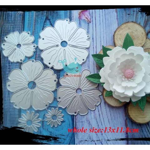 3D fleur artisanat métal matrices de découpe découpé mignon Scrapbooking papier carte artisanat gaufrage matrices 2022 ► Photo 1/6