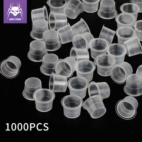 Qualité supérieure 1000 pièces En Plastique Jetable Tasses D'encre De Tatouage De Maquillage Permanent Pigment Clair Porte-Conteneur Bouchon Accessoire Tatouage ► Photo 1/6