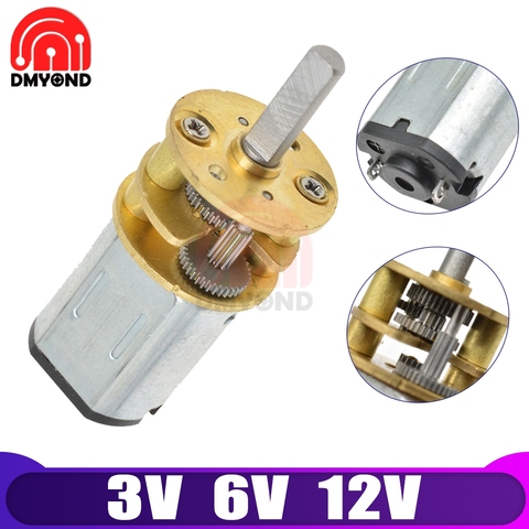 GA13 N20 moteur à engrenages cc 3V 6V 12V 300 tr/min 100 tr/min linéaire électrique Miniatura moteur pour appareil ménager ventilateur voiture passe-temps jouet RC voiture ► Photo 1/6