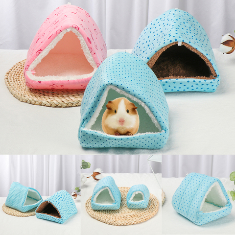 Hamster maison cochon d'inde nid petit Animal lit de couchage hiver chaud coton tapis doux accessoires pour rongeur/cochon d'inde/Rat ► Photo 1/6