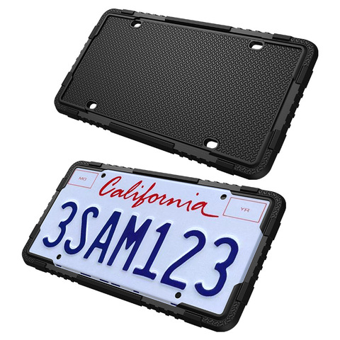 Silicone multicolore Cadre de Plaque D'immatriculation De Voiture 2 pièces American Standard Support De Plaque D'immatriculation De Voiture Jeu De Vis Ne Fait Pas Mal à La Peinture ► Photo 1/6