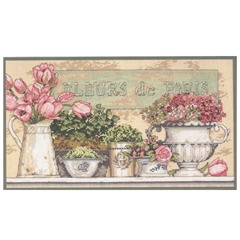 Kit de fleurs de Paris, ravissantes, en point de croix, de qualité supérieure, Dim 35204 ► Photo 1/4