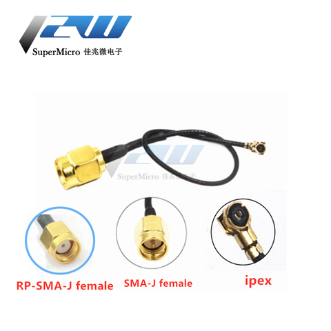 Câble de conversion d'antenne U FL/IPX vers SMA, connecteur mâle RF1.13, câble d'antenne WiFi RP-SMA-J, 5 pièces ► Photo 1/6