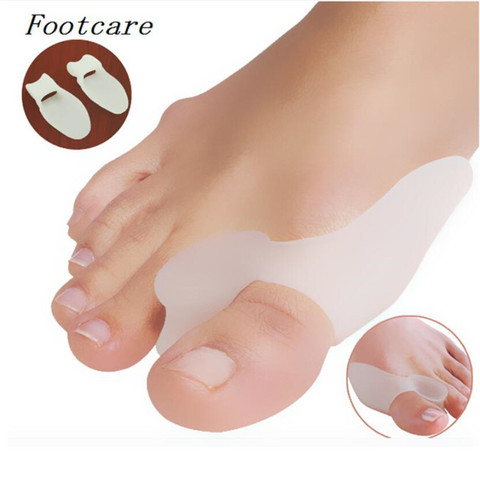 Séparateur de gros orteils en Gel de Silicone, 1 paire, soulage la douleur du pied, Correction d'hallux Valgus, coussin correcteur de pouce ► Photo 1/6