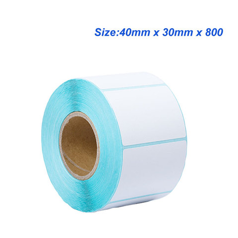 4030 (40*30*800) papier autocollant thermique étiquettes papier autocollant code à barres pour imprimante autocollant ► Photo 1/4